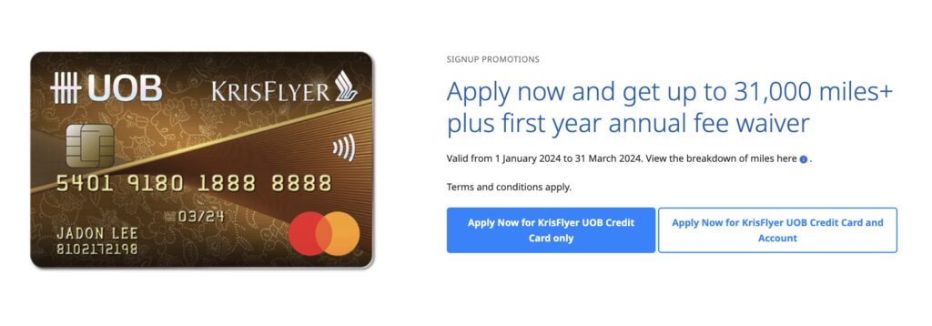 Review: KrisFlyer UOB Credit Card Singapore
